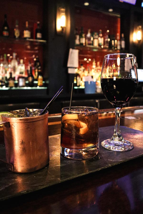 Drinks at the bar